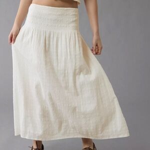 AE High-Waisted Smocked Maxi Skirt